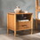 Transitional Solid Wood Spindle Nightstand - Caramel