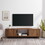 Modern Fluted-Door Minimalist TV Stand for TVs up to 65 inches - Mocha B185P168976