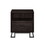 Contemporary Metal and Wood 1-Drawer Nightstand - Charcoal