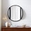 Modern Hinge Round Wall Mirror - Black