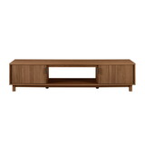 Modern Fluted-Door Minimalist TV Stand for TVs up to 80 inches - Mocha B185P168996