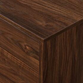 Contemporary 2-Door Minimalist TV Stand for TVs up to 80 inches - Dark Walnut B185P169004