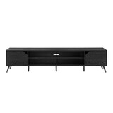 Contemporary 2-Door Minimalist TV Stand for TVs up to 90 inches - Black B185P169009