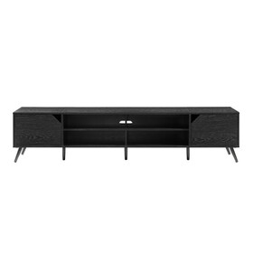 Contemporary 2-Door Minimalist TV Stand for TVs up to 90 inches - Black B185P169009