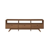 Modern Scandi 3-Door Low Profile TV Stand for TVs up to 80 inches - Mocha B185P169019