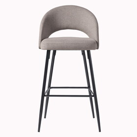 Modern 2-Piece Minimalist Upholstered Bar Stool Set - Mushroom B185P169045