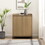 Contemporary Minimalist 2-Door Accent Cabinet - Coastal Oak