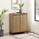 Contemporary Minimalist 2-Door Accent Cabinet - Coastal Oak