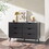 Mid-Century Hans 6-Drawer Dresser with Cut-Out Handles, Black B185P169060