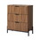 Mid-Century 3-Drawer Chest with Reeded Drawer Fronts, Mocha