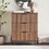 Mid-Century 3-Drawer Chest with Reeded Drawer Fronts, Mocha