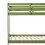 Modern Simple Solid Wood Twin over Twin Bunk Bed, Olive Green