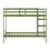 Modern Simple Solid Wood Twin over Twin Bunk Bed, Olive Green