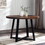Rustic Distressed Solid Wood Round Dining Table - Mahogany
