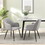 Contemporary Upholstered Woven-Fabric Dining Chairs - Fog Grey