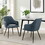 Contemporary Upholstered Woven Fabric Dining Chairs - Indigo Blue