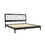 Mid-Century Modern Solid Wood King Spindle Bed - Black B185P169173