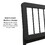 Mid-Century Modern Solid Wood King Spindle Bed - Black B185P169173