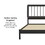 Mid-Century Modern Solid Wood King Spindle Bed - Black B185P169173