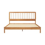 Mid-Century Modern Solid Wood King Spindle Bed - Caramel B185P169174