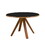Mid-Century Modern Minimal Round Dining Table - Black / English Oak B185P169185