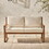 Contemporary Solid Wood Slat-Back Patio Loveseat - Brown