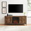 Modern Farmhouse Barn Door Fireplace TV Stand for TVs up to 65" - Rustic Oak