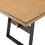 Modern Industrial Metal and Wood Large Dining Table - Light Oak