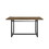 Modern Industrial Metal and Wood 10015-inch Rectangle Dining Table - Rustic Oak