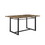 Modern Industrial Metal and Wood 10015-inch Rectangle Dining Table - Rustic Oak
