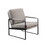 Contemporary Square Metal Frame Accent Chair - Mushroom / Black