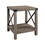 Rustic Industrial Metal-X 2-Tier Side Table - Grey Wash