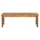 Modern Slat-Top Solid Wood Patio Bench - Brown