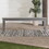 Modern Slat-Top Solid Wood Patio Bench - Grey Wash