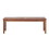 Modern Chevron-Top Solid Wood Patio Bench - Brown