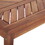 Modern Chevron-Top Solid Wood Patio Bench - Brown