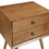 Mid-Century Modern Double-Drawer Solid Wood Nightstand - Caramel