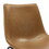 Industrial Faux Leather Counter Stools, Set of 2 - Whiskey Brown