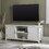 Classic Grooved-Door TV Stand for TVs up to 65" - Solid White