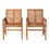 Modern 2-Piece Chevron Patio Chairs - Brown