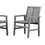 Modern 2-Piece Chevron Patio Chairs - Grey Wash