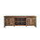 Modern Farmhouse 2-Door Grooved 70" TV Stand for 85" TVs - Rustic Oak