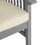 Modern 2-Piece Slat-Back Patio Chairs with Cushions - Grey Wash