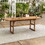 Modern Slat-Top Solid Acacia Wood Butterfly Outoor Dining Table - Brown