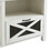 Industrial Farmhouse Metal Mesh Drop-Down X-Door 70" Fireplace TV Stand for 80" TVs - Brushed White