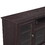 Transitional Classic 70" TV Stand for 80" TVs with 4 Glass Doors - Espresso