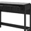 Transitional Reeded Writing Desk with Drawer - Black B185P200192