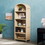 Modern 5 Shelf Open Arched Bookshelf - Oak B185P200198