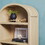 Modern 5 Shelf Open Arched Bookshelf - Oak B185P200198