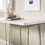 Mid-Century Modern Hairpin-Leg Computer Desk - White B185P244124